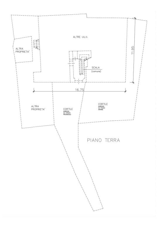 PIANTA PIANO TERRA CON CORTILI