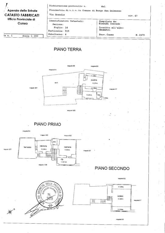 pianta catastale 1