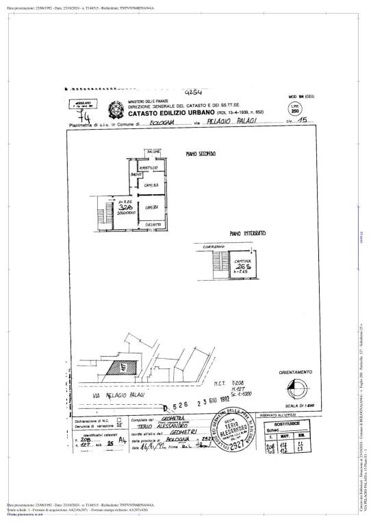 Planimetria - Via Pelagio Palagi 15 Int 6 - Ottobr