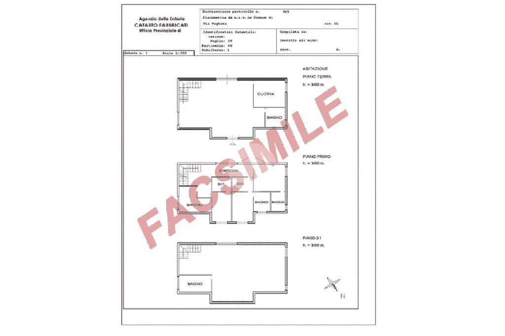 FACSIMILE NON RELATIVO ALL'IMMOBILE