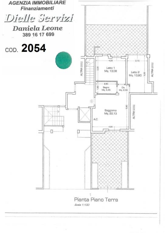 Cod. 2054 Planimetria con misure