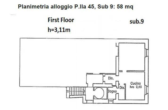 PLANIMETRIA ALLOGGIO P.LLA 45 SUB 9