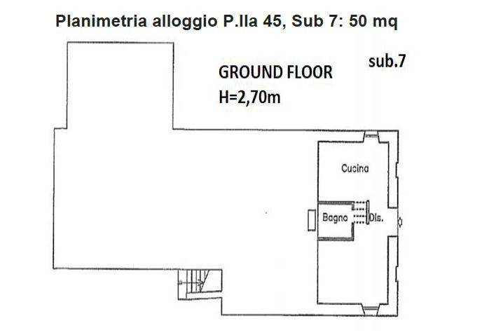 PLANIMETRIA ALLOGGIO P.LLA 45 SUB 7