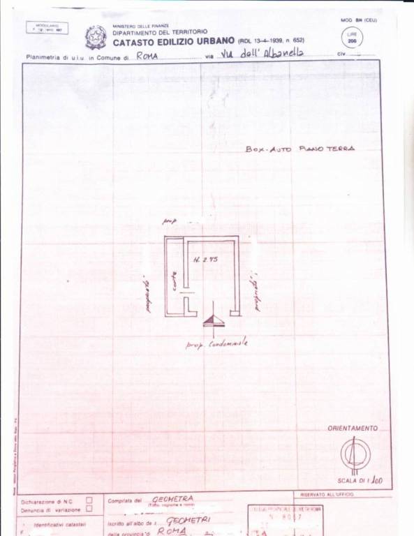 PLANIMETRIA VIA DELL'ALBANELLA 2