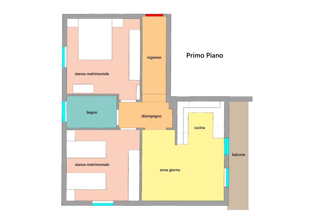 Planimetria Apartamento nomi