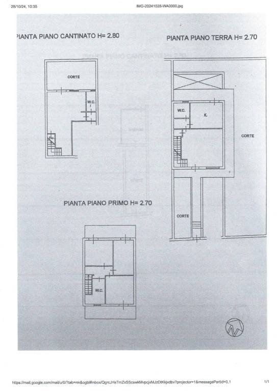 Planimetria Villa Aci CAtena 1