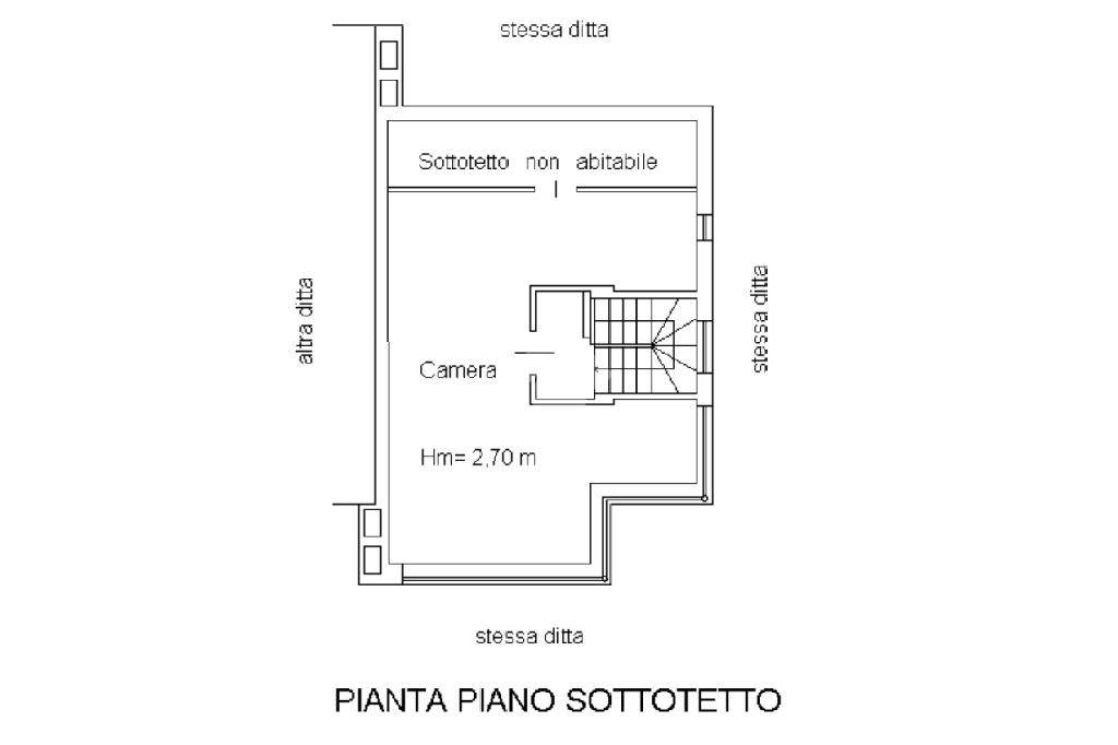 Pianta Dimostrativa Piano Mansardato