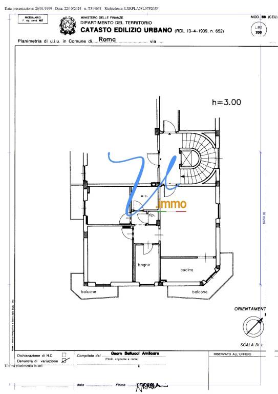 PLANIMETRIA APPARTAMENTO 1