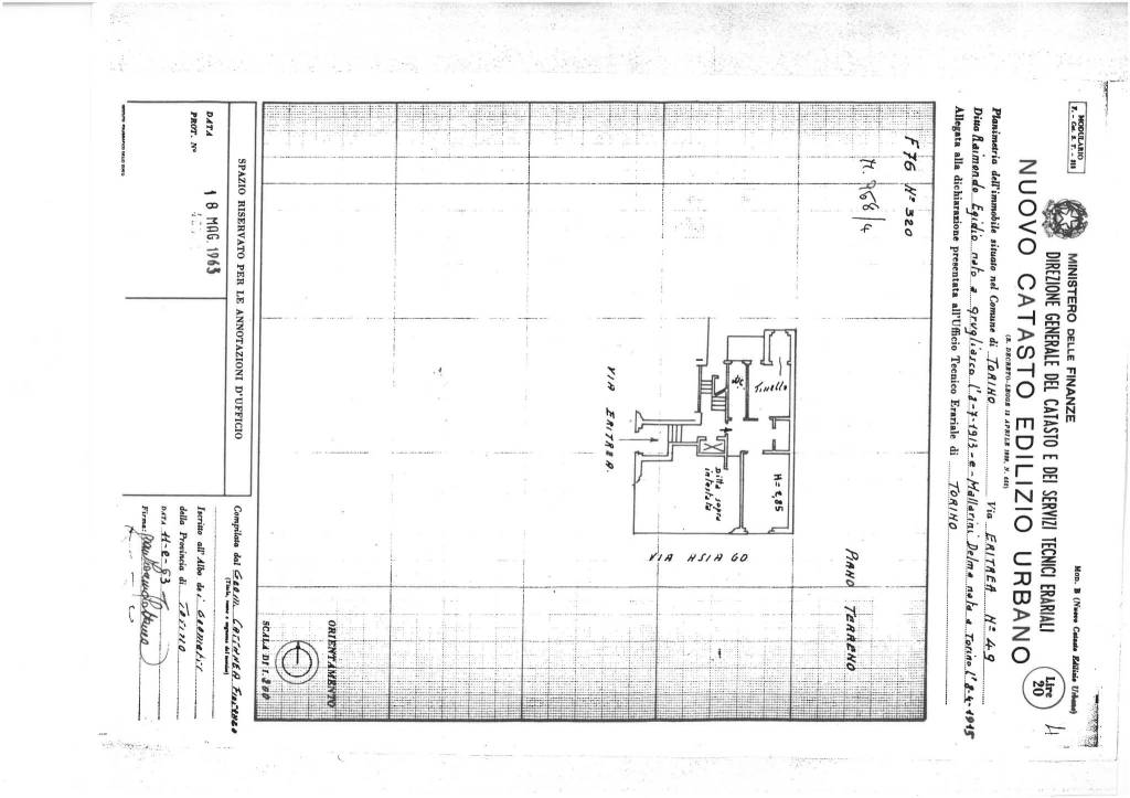 Planimetria Catastale 2 Via Eritrea 49 1