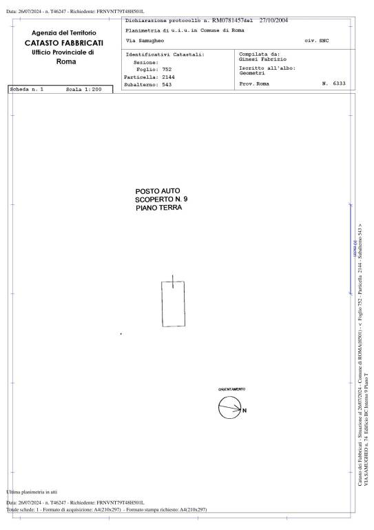 PLANIMETRIA POSTO AUTO INT 9 1