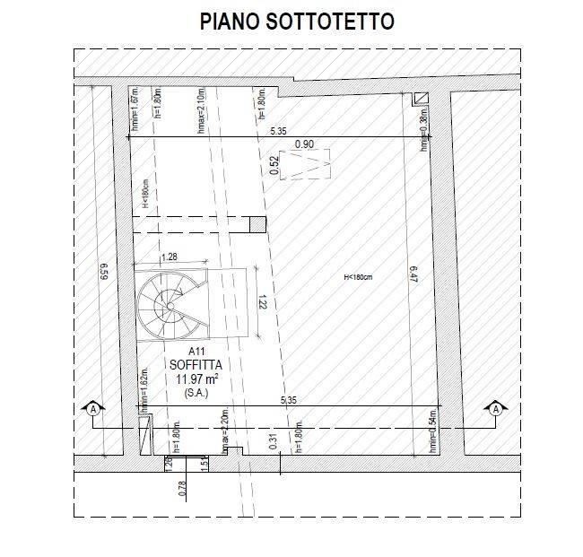 planimetria sottotetto