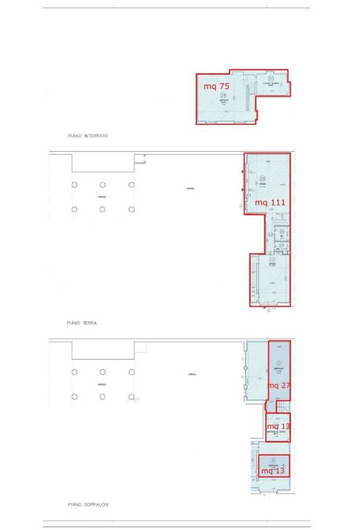 plan UFFICIO Via De Amicis 47 180mq