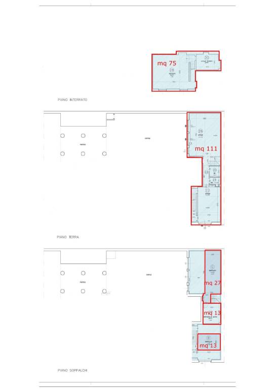 plan UFFICIO Via De Amicis 47 180mq