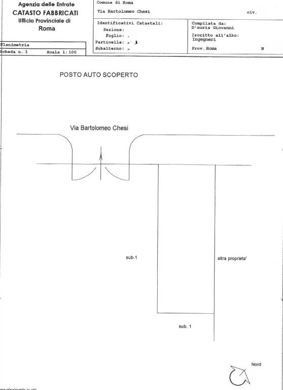 Planimetria posto auto  2