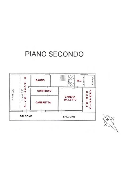 Planimetria secondo piano