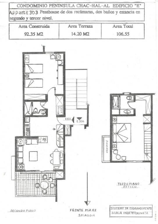 DISEGNO AGGIORNATO 2024 APP. E-303 Con Arredamento