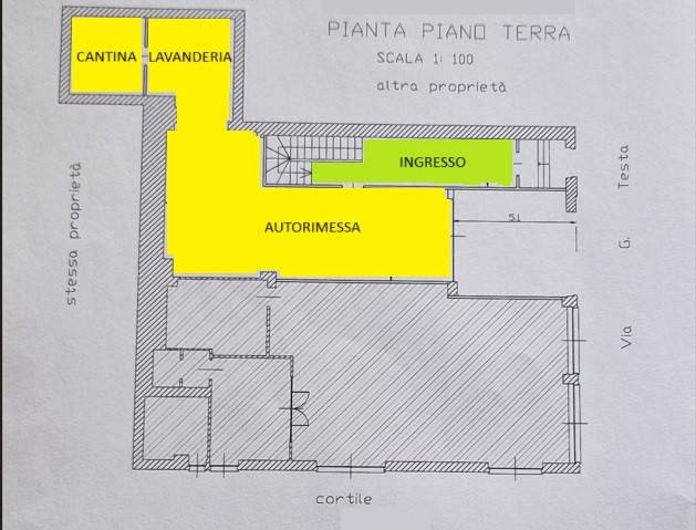 studio di possibile risistemazione degli spazi