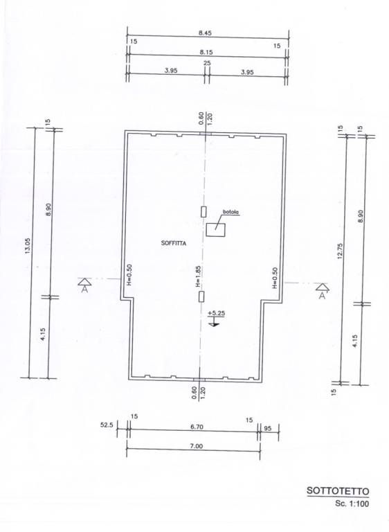 PIANTA PIANO SOTTOTETTO