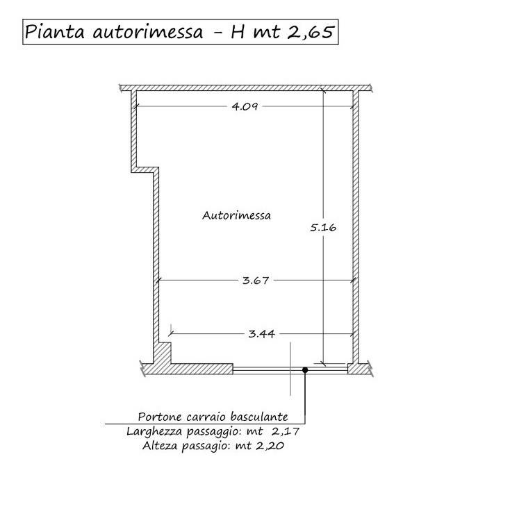 Planimetria Strada antica di Rivoli - Box auto