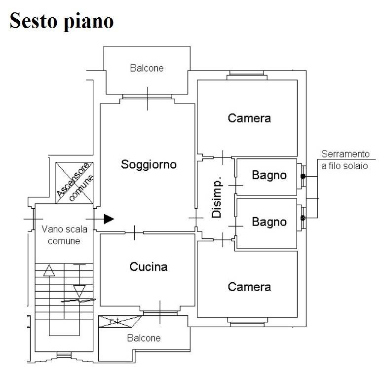 Planimetria Strada antica di Rivoli - Appartamento