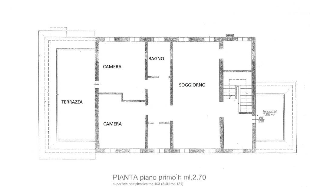 Planimetria Piano Primo