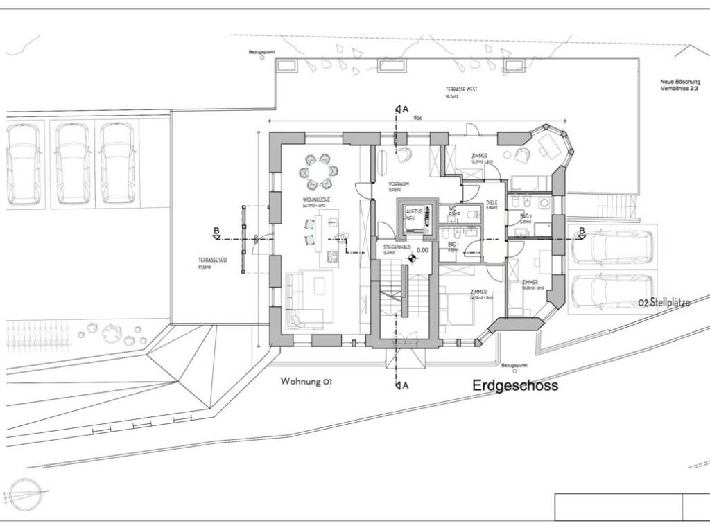 W1: Magnifico quadrilocale con due ampie terrazze - Planimetria 1