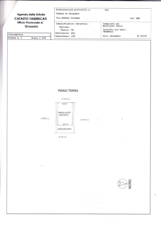 DATI CATASTALI APP.N.8 2