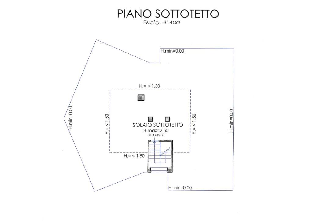 Planimetria piano sottotetto