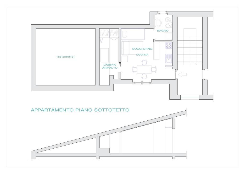 Planimetria piano sottotetto 1