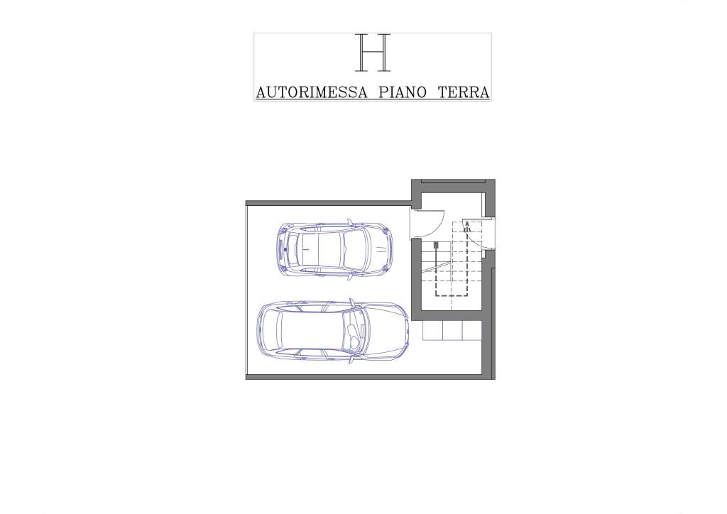 Pianta autorimessa P.T. commerciale unità H