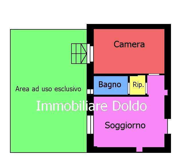 piantina umiliati con giardino colorata