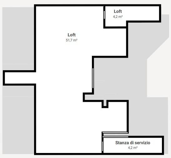 Planimetria Matterport soffitta