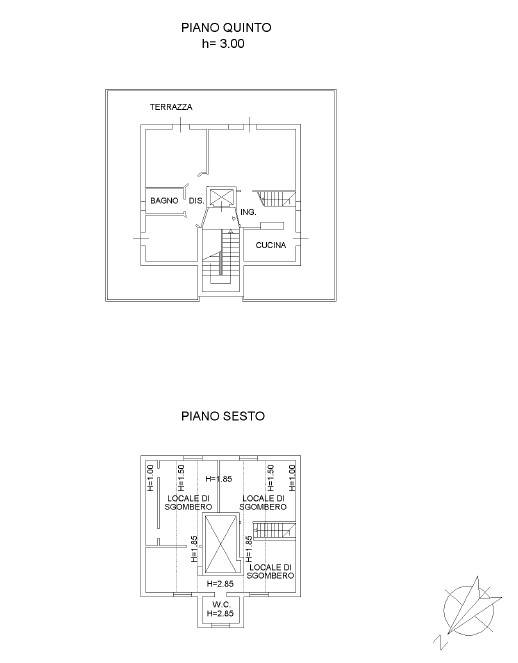 Planimetria attico stralcio