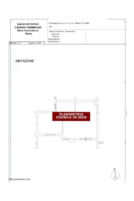 Planimetria visibile in sede