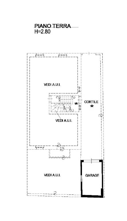 planimetria catastale garage e cortile