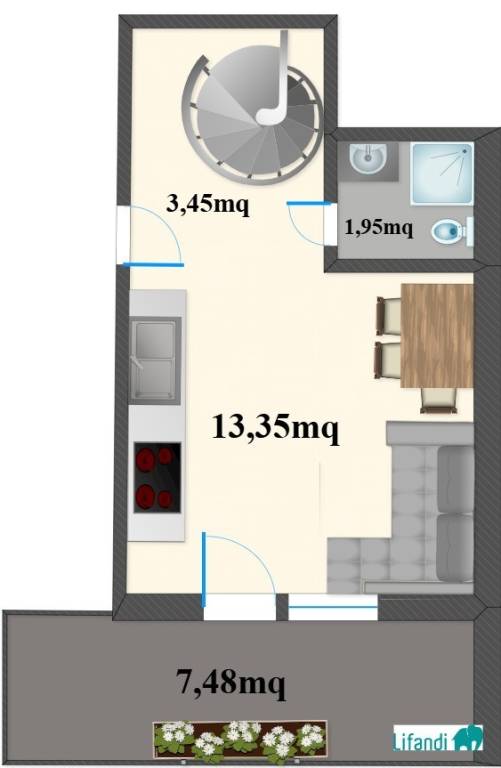 trilocale  carano  plan 1