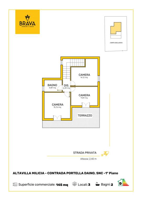 plan ALTAVILLA MILICIA CONTRADA PORTELLA DAINO n S