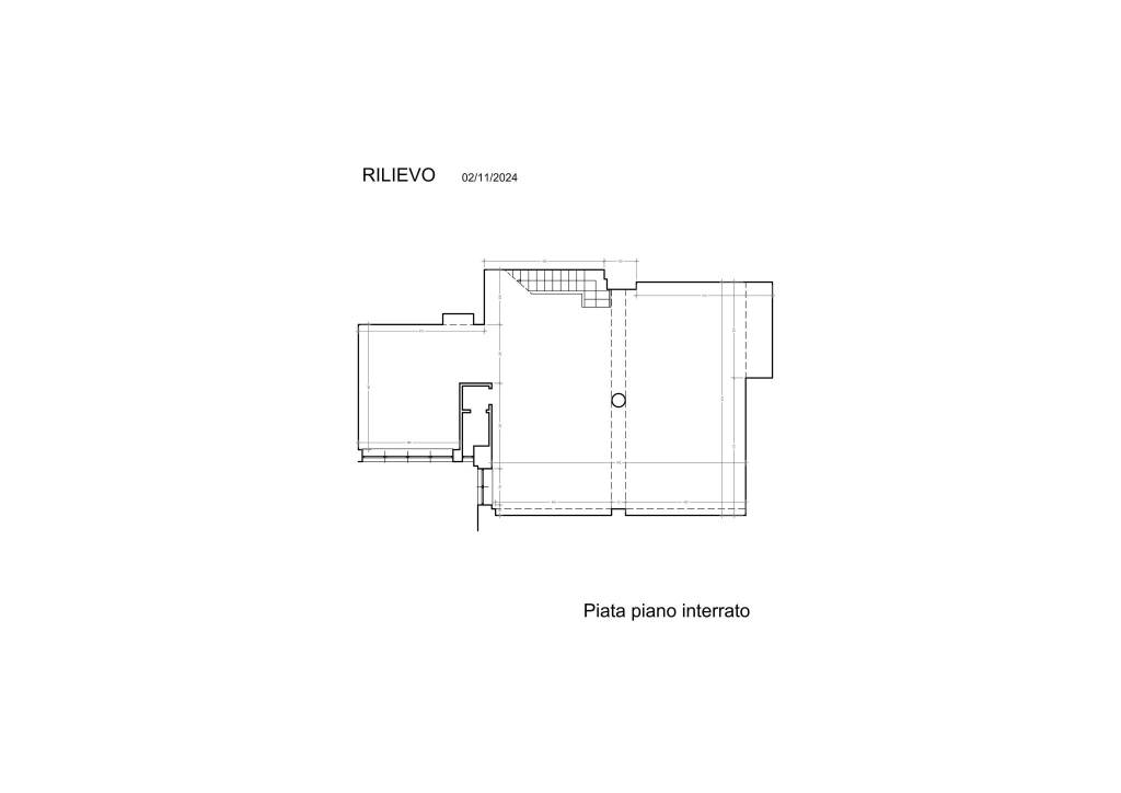 VIA BALDO DEGLI UBALDI - Rilievo PIANTA SEMINTERRA