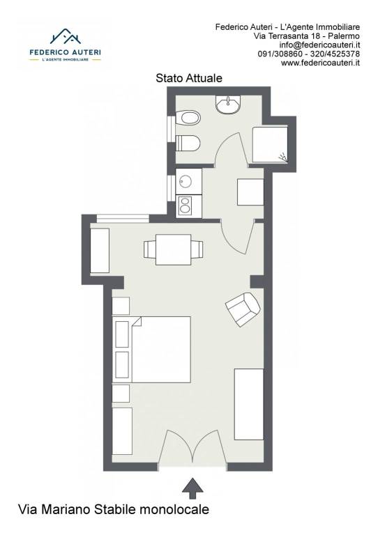 Floorplan letterhead - Via Mariano Stabile monoloc