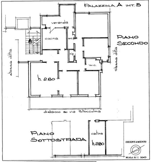 Planimetria appartamento e cantina