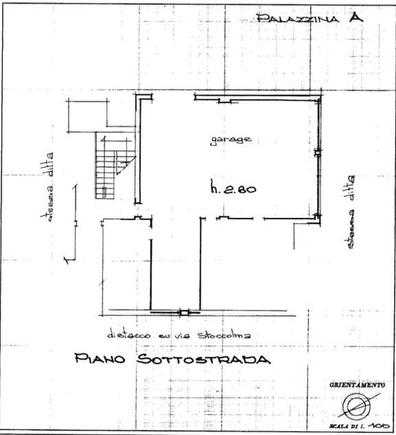 Planimeria posto auto in garage condominiale