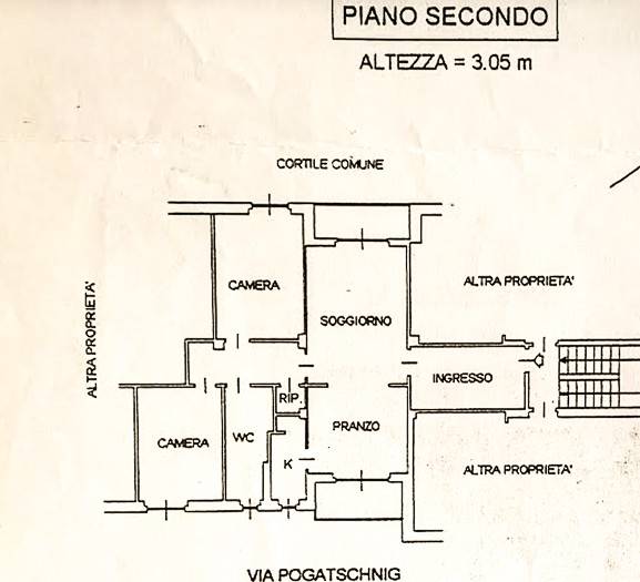 via pogatschnig splendido trilocale secondo piano_