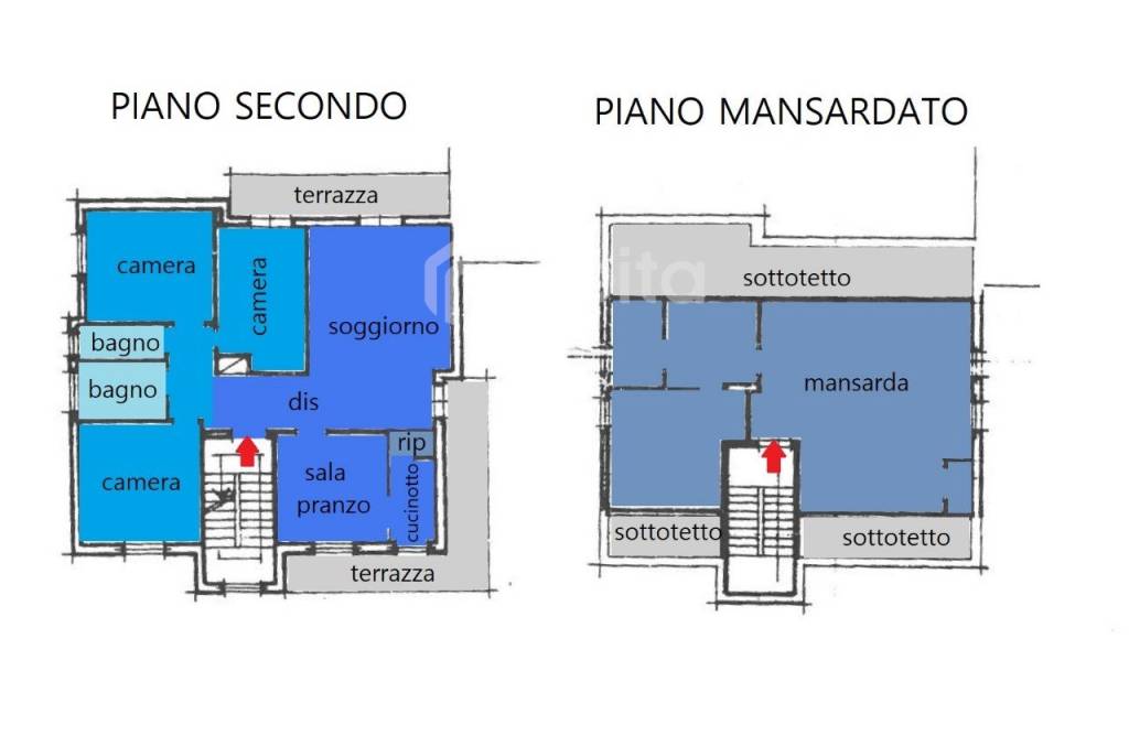 piano secondo e mansarda