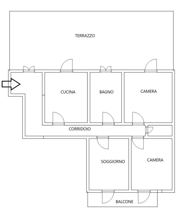 rescigno trilocale con terrazzo locato