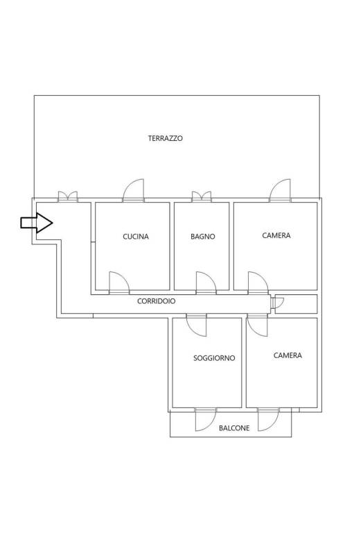 rescigno trilocale con terrazzo locato