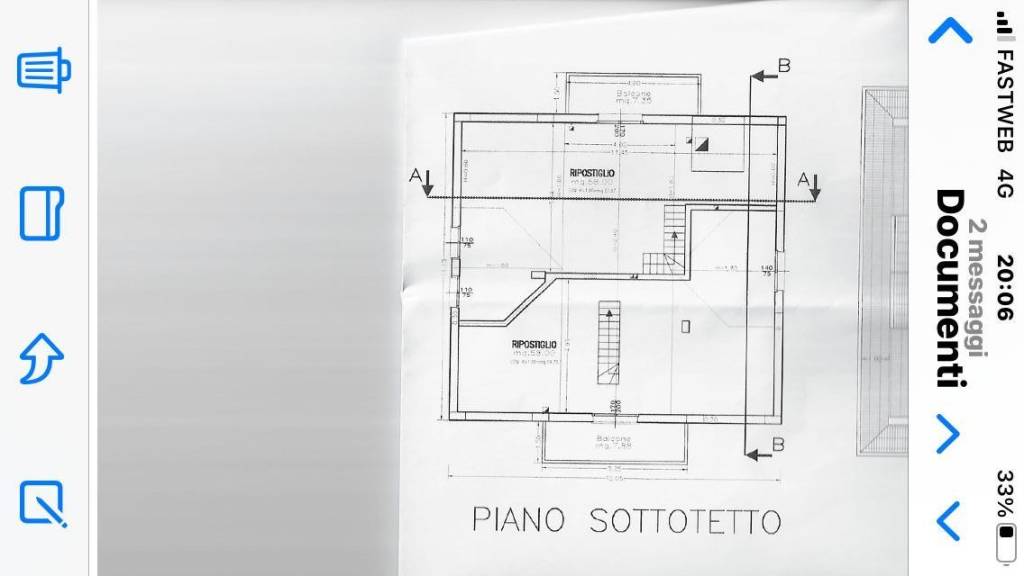 Plani quptata sottotetto