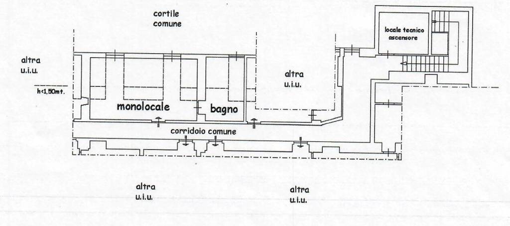 planimetria catastale monolocale sub.128 - Copia