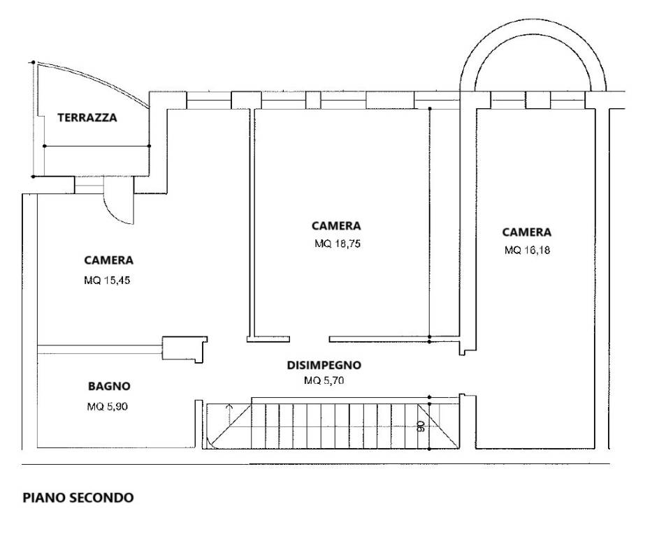 Planimetria_Piano secondo