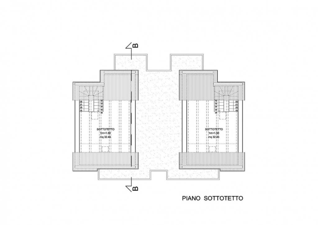 pianta piano sottotetto