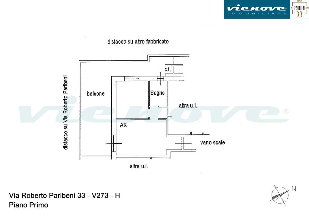 Planimetria Catastale V273 - H Marchio Filigrana